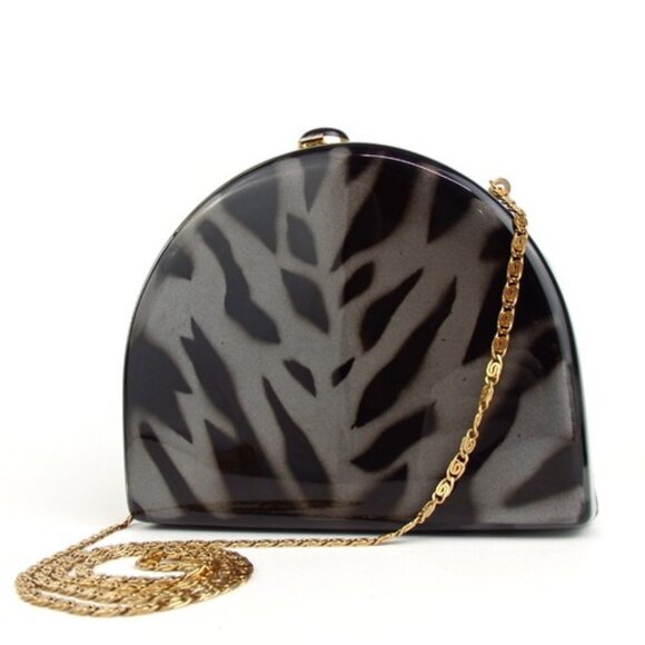 Rare Authentic Salvatore Ferragamo Chain Shoulder Bag plastic/metal [Used] - Picture 1 of 16